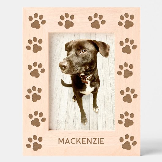 Personalized Dog Name Paw Prints Gegraveerde Lijstjes