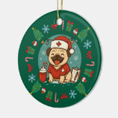 Personalized Dog Nurse Christmas Cute Holiday Pet Keramisch Ornament (Links)