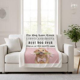Personalized Dog Photo | Best Dog Ever Sherpa Deken