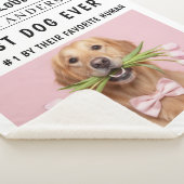 Personalized Dog Photo | Best Dog Ever Sherpa Deken (3/4)
