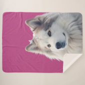 Personalized Dog Photo Blanket Sherpa Deken (Voorkant (horizontaal))