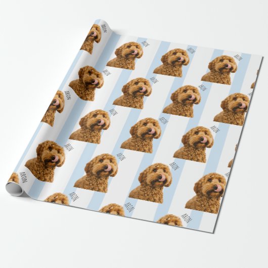 Personalized Dog Photo  | Custom Pet Cadeaupapier (Uitgerold)