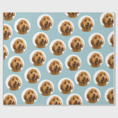 Personalized Dog Photo Custom Pet Cadeaupapier (Vlak)