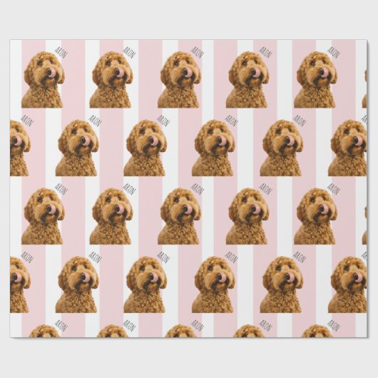 Personalized Dog Photo Custom Pet Cadeaupapier (Vlak)