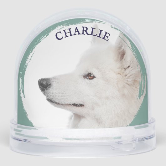 Personalized Dog Photo Custom Pet Keepsake Sneeuwbol (Achterkant)
