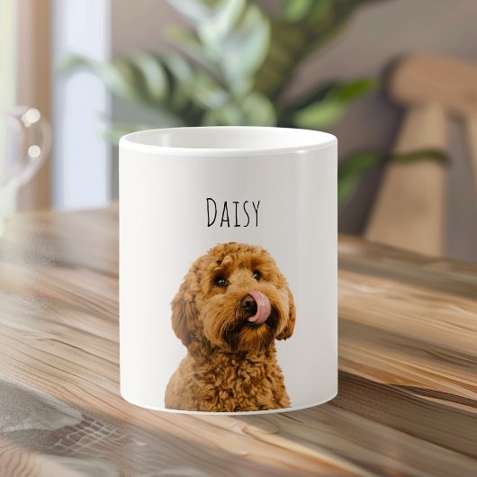 Personalized Dog Photo | Custom Pet Name Koffiemok