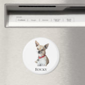 Personalized Dog Photo | Custom Pet Name Magneet (Insitu (Vaatwasser))