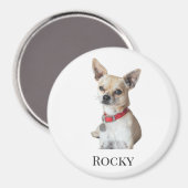 Personalized Dog Photo | Custom Pet Name  Magneet (Voorkant / Achterkant)