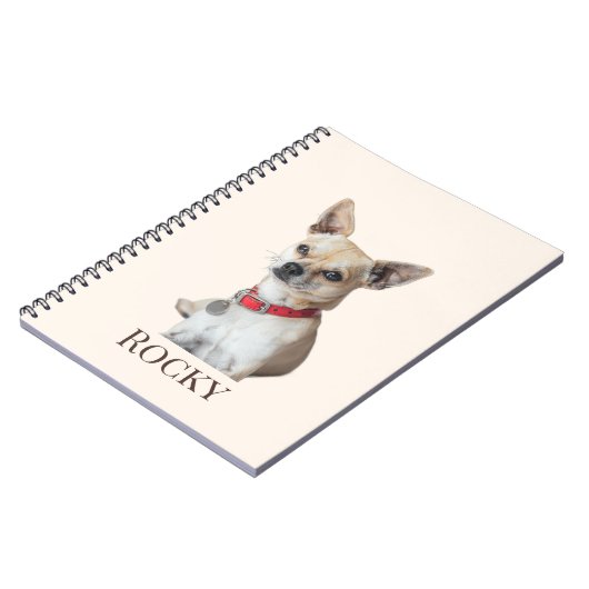 Personalized Dog Photo | Custom Pet Name  Notitieboek (Linkerzijde)