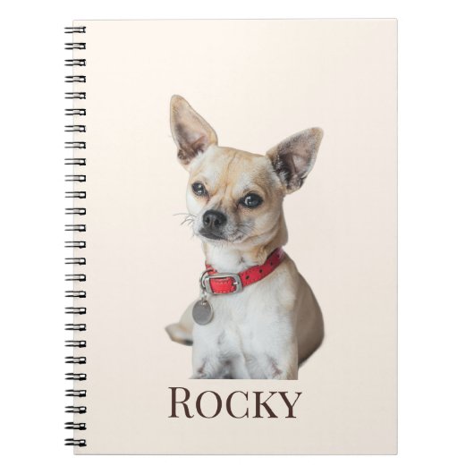 Personalized Dog Photo | Custom Pet Name  Notitieboek (Voorkant)
