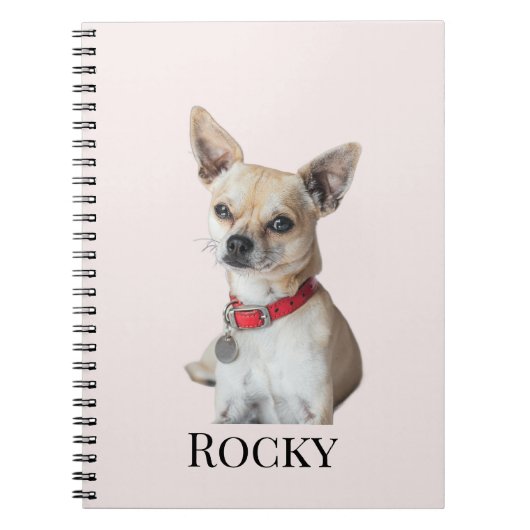 Personalized Dog Photo | Custom Pet Name  Notitieboek (Voorkant)