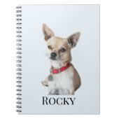 Personalized Dog Photo | Custom Pet Name Notitieboek (Voorkant)
