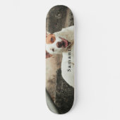 Personalized Dog Photo Family name Persoonlijk Skateboard (Voorkant)