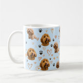 Personalized Dog Photo Light Blue Custom Pet Koffiemok (Links)