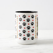 Personalized Dog Photo Mug – Custom Pet Picture &  Tweekleurige Koffiemok (Center)