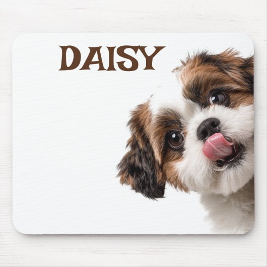Personalized Dog Photo & Name Mouse Pad Muismat (Voorkant)