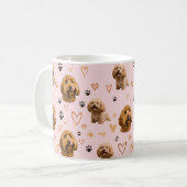 Personalized Dog Photo Pink Koffiemok (Voorkant links)