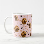 Personalized Dog Photo Pink Koffiemok (Links)