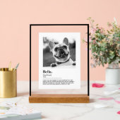 Personalized Dog Photo Print Dictionary Definition Acryl Bord (Huwelijk)