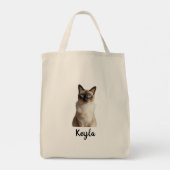 Personalized dog photo tote bag, personalized  cat bag (Achterkant)