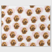 Personalized Dog Photo Valentine  Cadeaupapier (Vlak)