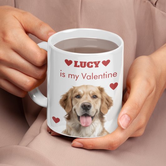 Personalized Dog Photo Valentine’s Day Mug Magische Mok