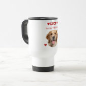 Personalized Dog Photo Valentine’s Day Travel Mug Reisbeker (Voorkant links)