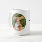 Personalized Dog Photo with Text | Custom Gift Koffiemok (Voorkant links)