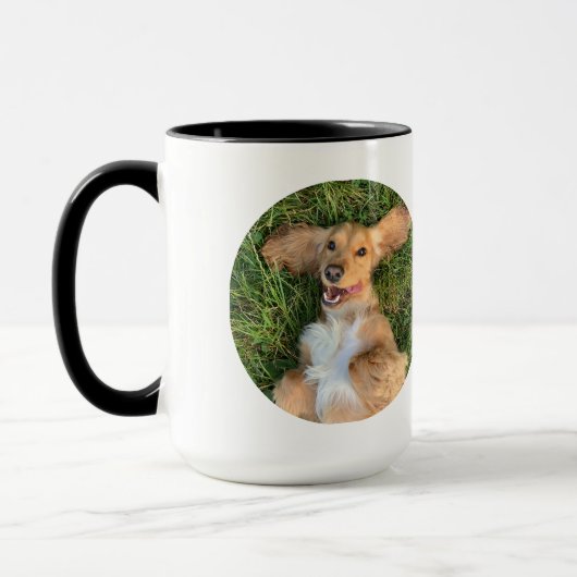 Personalized Dog Photo with Text | Custom Gift Mok (Links)