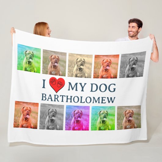 Personalized Dog Pop Art Pet Lover Gift Fleece Deken (In situ)