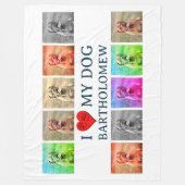 Personalized Dog Pop Art Pet Lover Gift Fleece Deken (Voorkant)