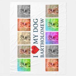 Personalized Dog Pop Art Pet Lover Gift Fleece Deken