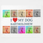 Personalized Dog Pop Art Pet Lover Gift Fleece Deken (Voorkant (Horizontaal))