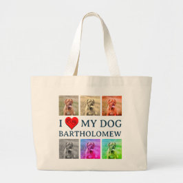 Personalized Dog Pop Art Pet Lover Gift Grote Tote Bag