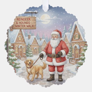 Personalized Dog Walker at Christmas Business Card Ornament Kaart