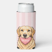 Personalized Dog with Heart Happy Valentine's Day Seltzer Blikjeskoeler (Seltzer Voorkant)