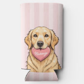 Personalized Dog with Heart Happy Valentine's Day Seltzer Blikjeskoeler (Achterkant)