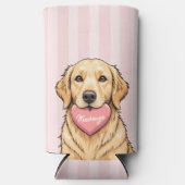Personalized Dog with Heart Happy Valentine's Day Seltzer Blikjeskoeler (Voorkant)