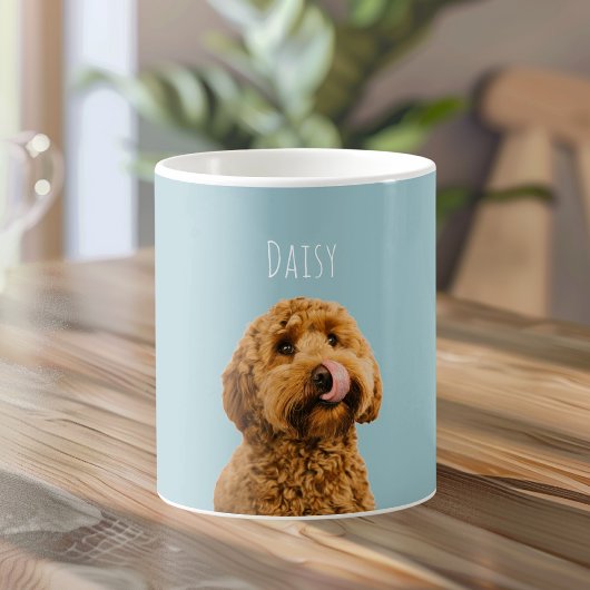 Personalized Dog with Name | Custom Pet Photo Koffiemok