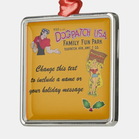 Personalized Dogpatch USA Metalen Ornament (Links)