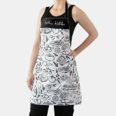 Personalized Dolce Vita Food Pattern Black White Schort (Insitu)
