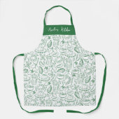 Personalized Dolce Vita Food Pattern Green Schort (Voorkant)