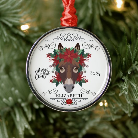Personalized Donkey Christmas Ornament Keepsake (Boom)