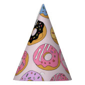Personalized Donut-Themed Birthday Cone Feesthoedjes (Links)
