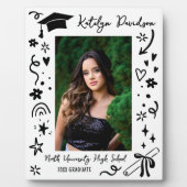 Personalized Doodle Graduation Photo Fotoplaat (Voorkant)