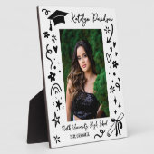 Personalized Doodle Graduation Photo Keepsake Fotoplaat (Zijkant)