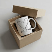 Personalized doodle heart wedding  koffiemok