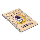Personalized Doodle Space Planets Back to School Notitieboek (Rechterzijde)