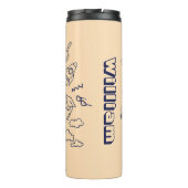 Personalized Doodle Space Planets Back to School Thermosbeker (Achterkant)