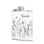 Personalized Doodle Wild Plants Vinyl Wrapped Flas Heupfles (Links)